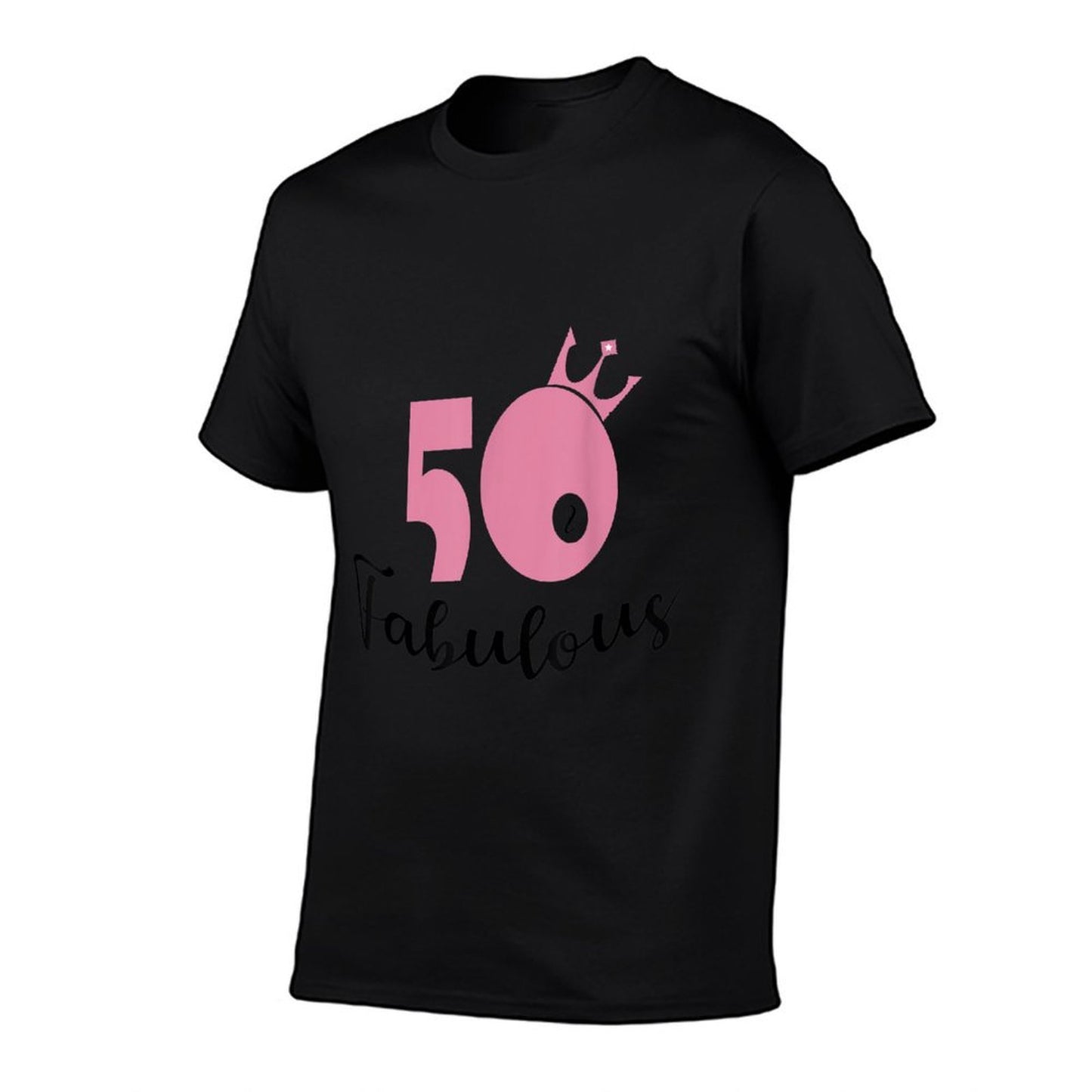 50 & Fabulous T-shirt. 50th Birthday T Shirt for Women.  Summer-ready Fabric T-Shirt