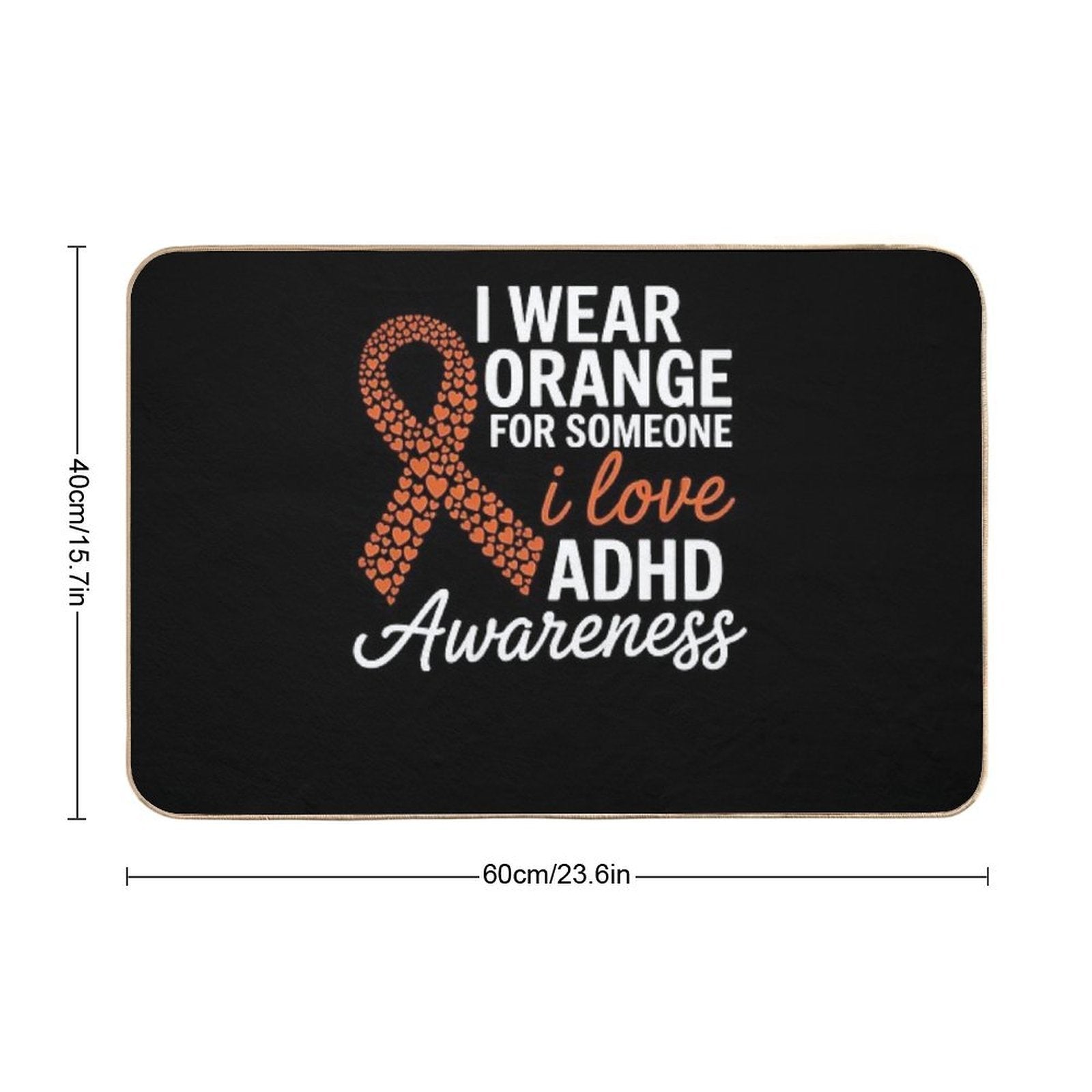 ADHD Awareness Month ADHD Embrace Neurodiversity  Odorless Bath Mat