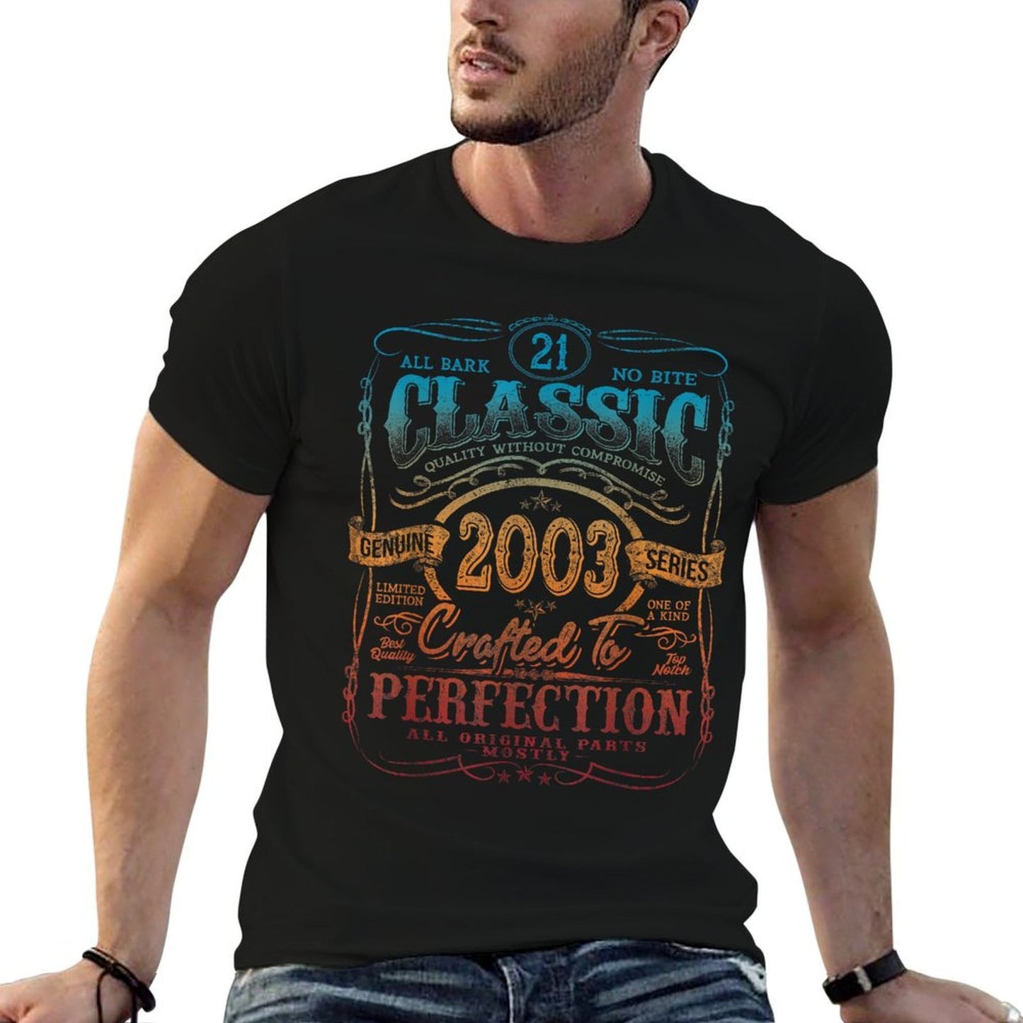 Vintage 2003 Limited Edition 21 Year Old 21st Birthday Graphic-printed T-Shirt
