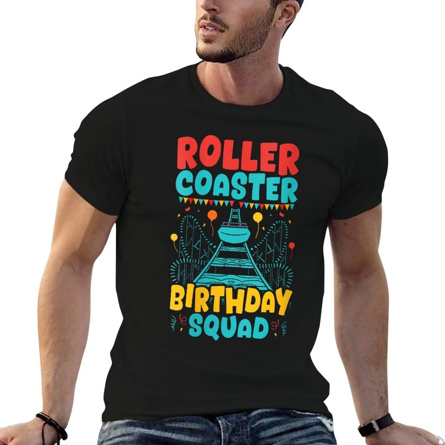 Womens Kids Roller Coaster Crew Roller Coaster Birthday Eco-friendly Material T-Shirt