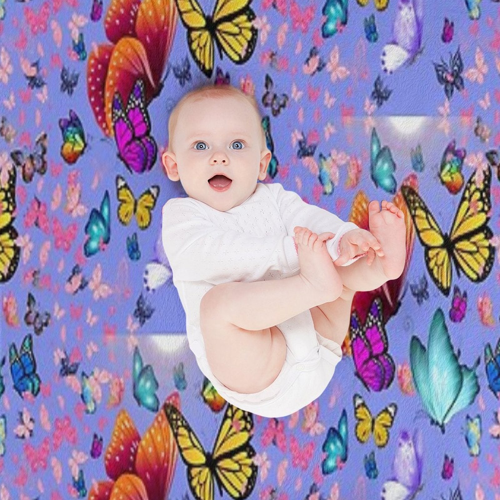 A Butterfly Is A Love Word Folded in Half Quick-dry Throw Blanket