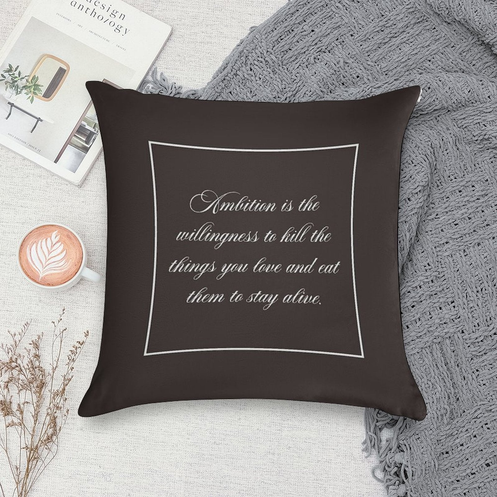 Ambition Is The Willingness Soft Fade-Resistant Throw Pillow
