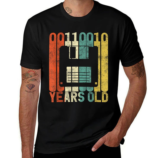 Retro 50th Birthday Nerd Floppy Disk Binary Computer Gift  Affordable Price T-Shirt