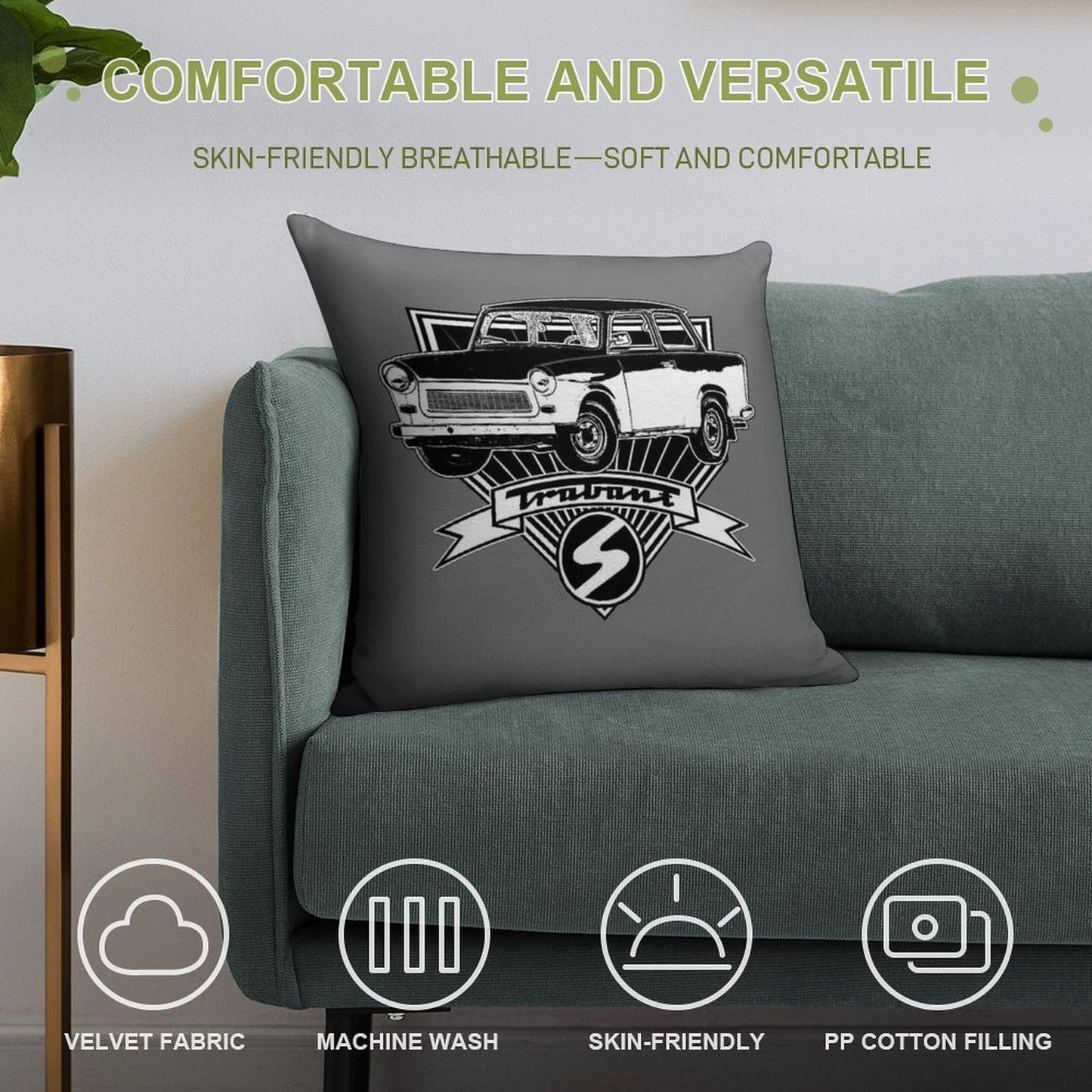 Trabant 601 Soft Luxury Feel Throw Pillow