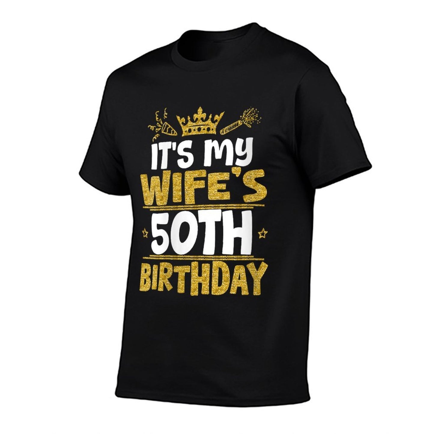 Womens Happy It's My Wife's 50th Birthday 1975 50 Years Old Moisture-wicking T-Shirt