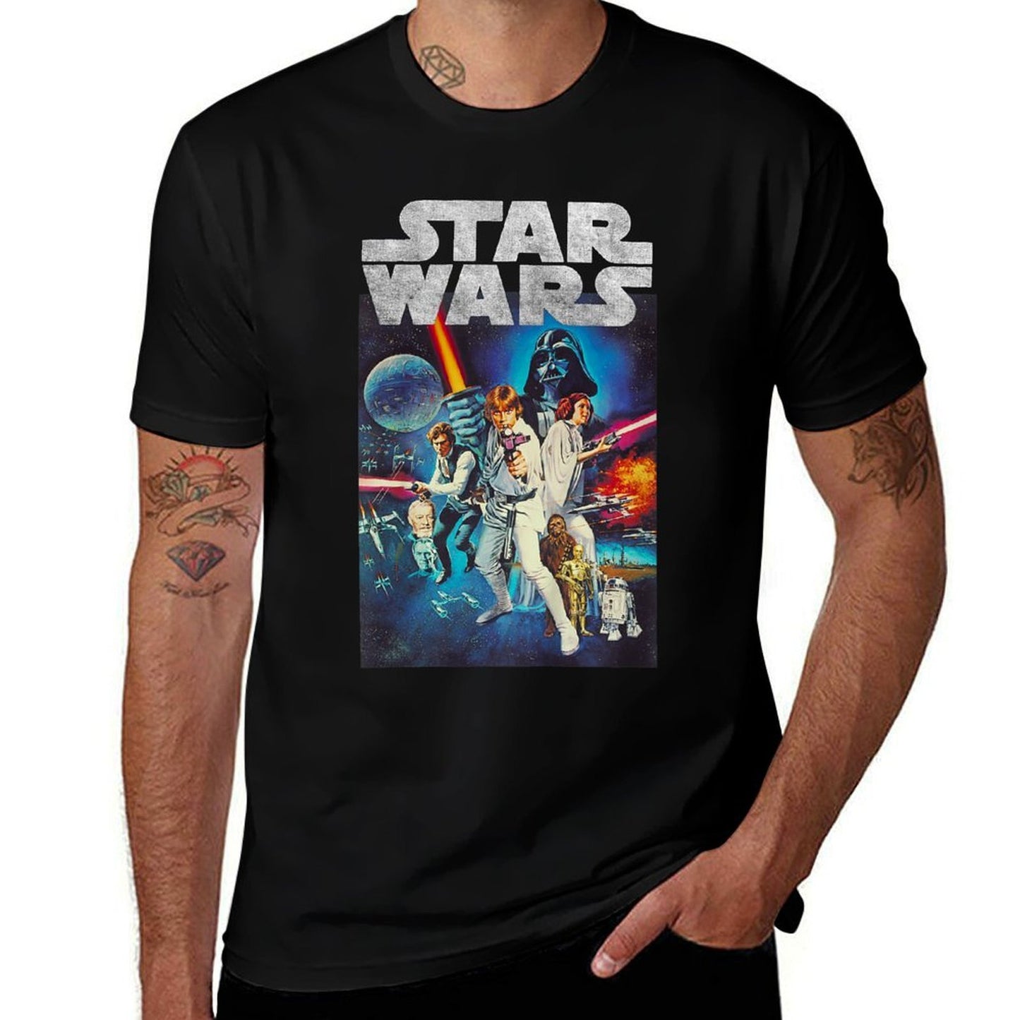 Star Wars A New Hope Vintage Distressed Skywalker Poster Quick-drying T-Shirt