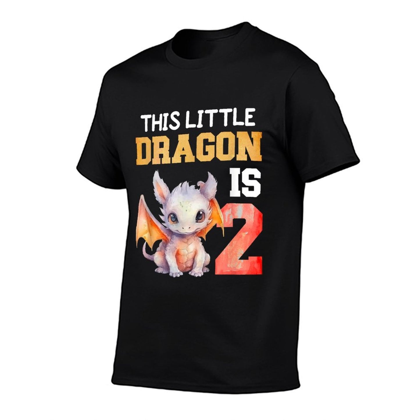 This Little Dragon Is 2 Year Old Birthday Dragon 2nd Girl Fade-proof Color T-Shirt