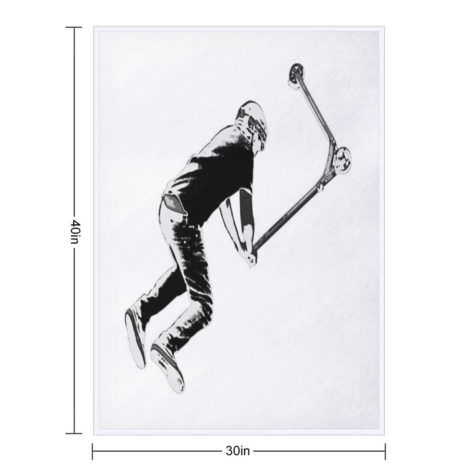 Holding On! - Stunt Scooter Move Anti-pilling Throw Blanket