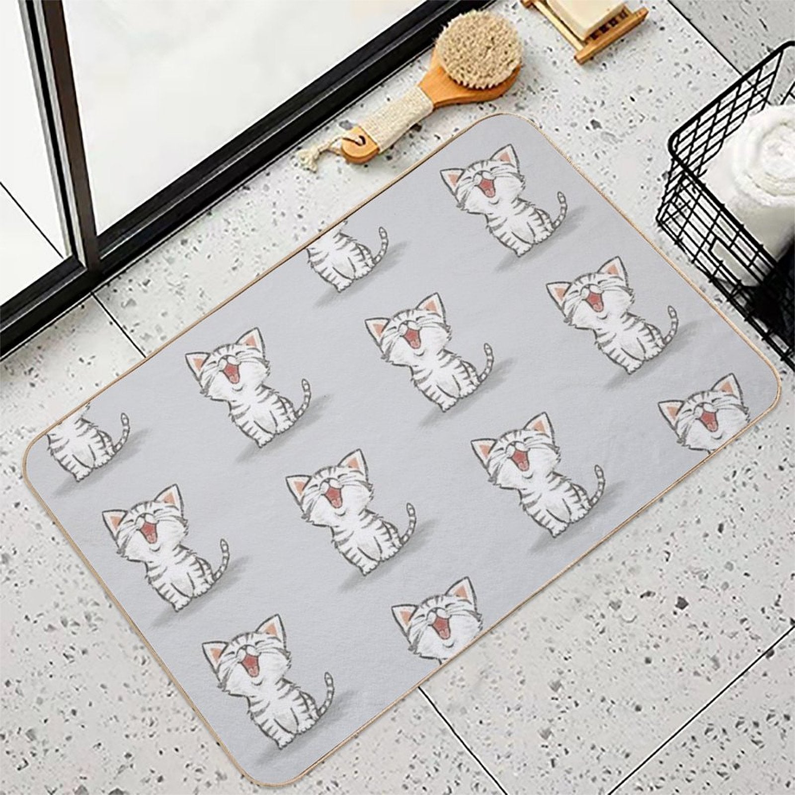 American Shorthair Happy Durable Bath Mat