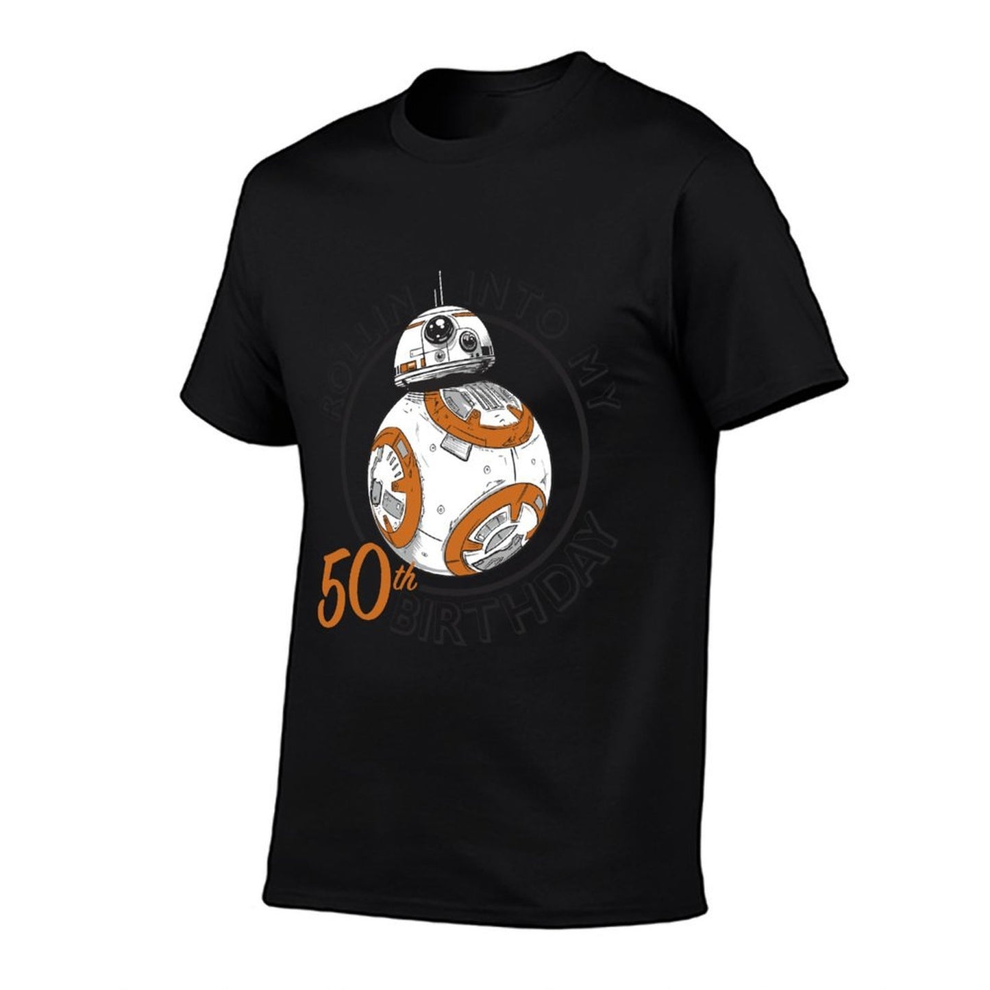 Star Wars BB-8 Rollin Into My 50th Birthday Portrait Soft T-Shirt