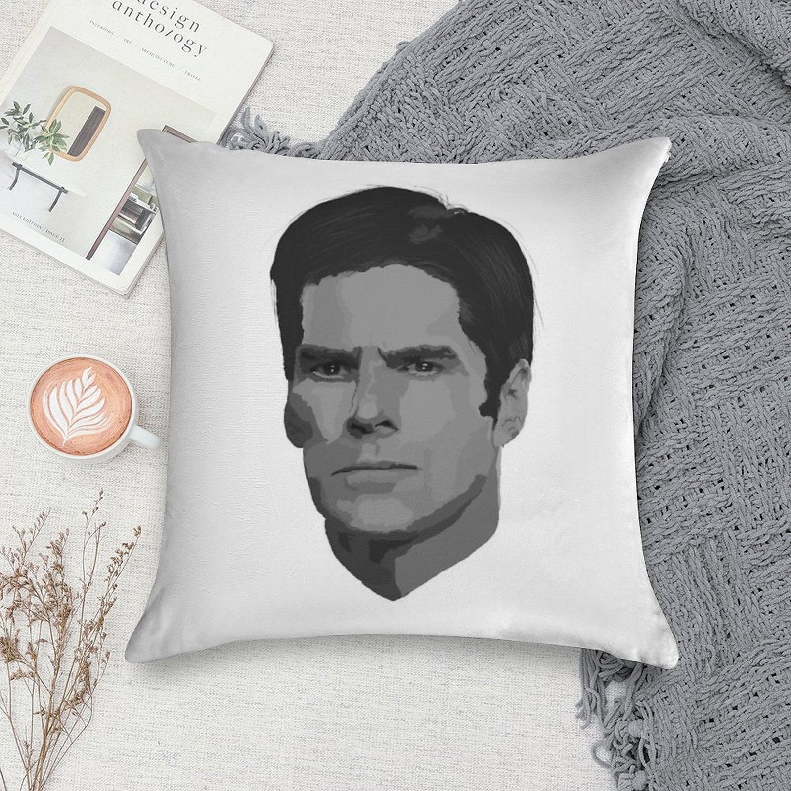 Aaron Hotchner Soft Shrink-Resistant Throw Pillow