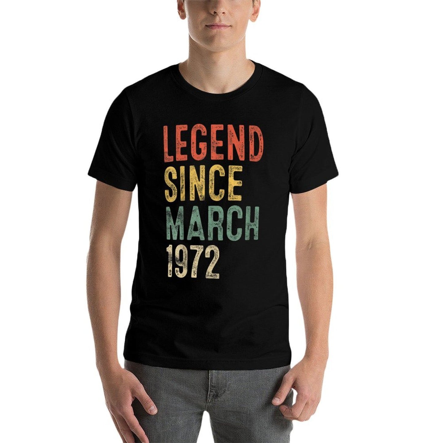 50 Year Old Gifts Legend Since March 1972 50th Birthday  Easy-care T-Shirt