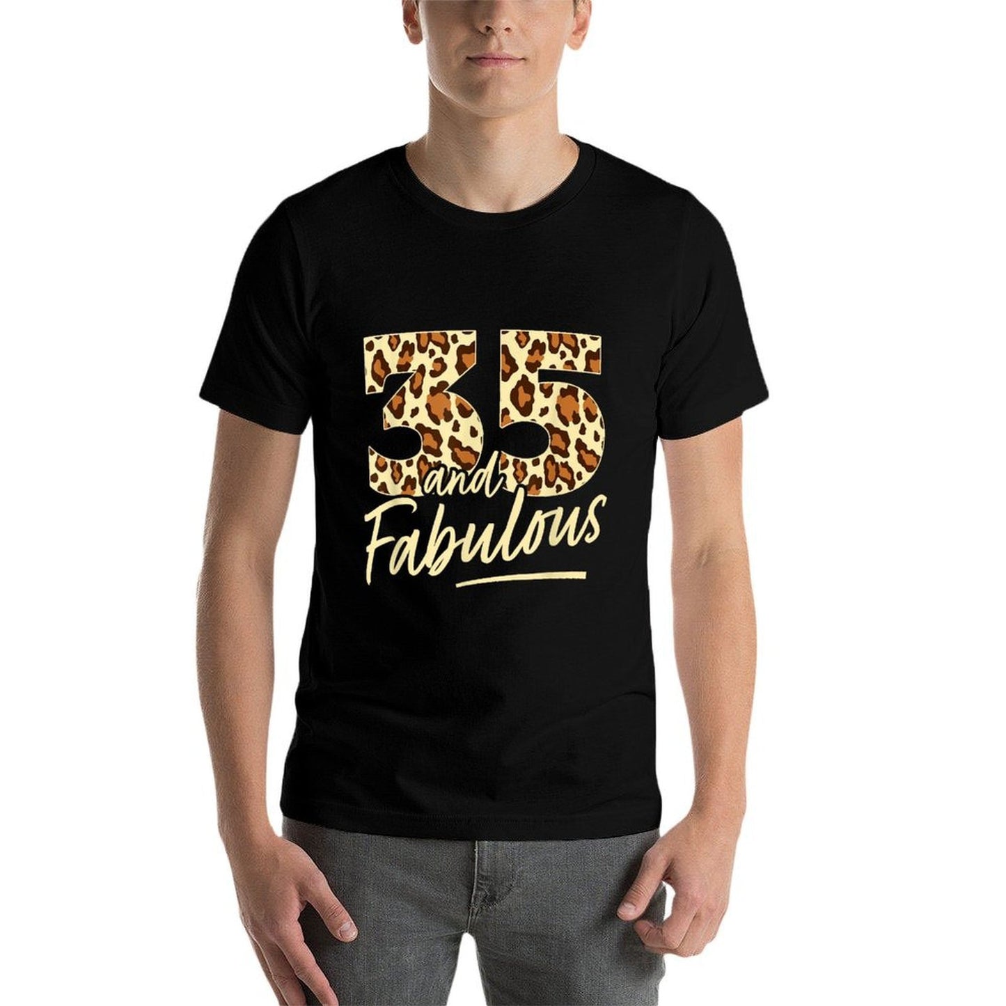 35 Year Woman Leopard Fabulous 35th Birthday Classic T-Shirt
