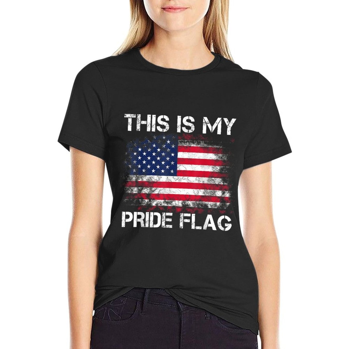 This Is My Pride USA American Patriotic 4th of July Summer-ready Fabric T-Shirt