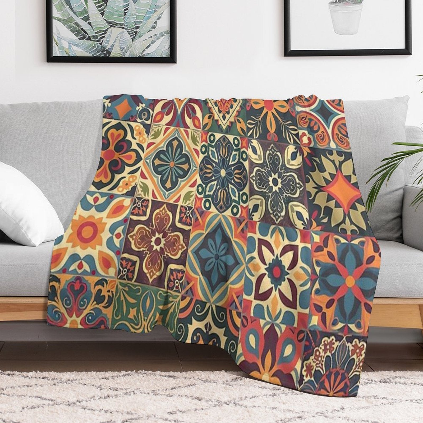 Mosaic of Elegance Versatility Throw Blanket