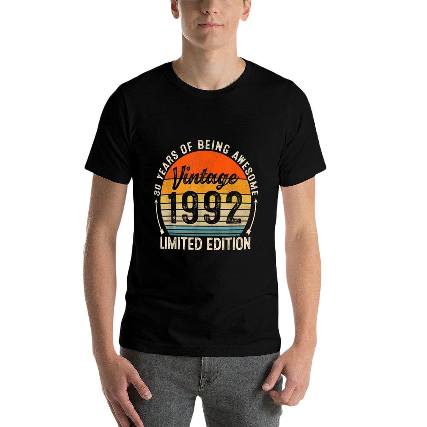 Retro Sunset 30 Years of Being Awesome Vintage 30th Birthday  Vintage-inspired T-Shirt