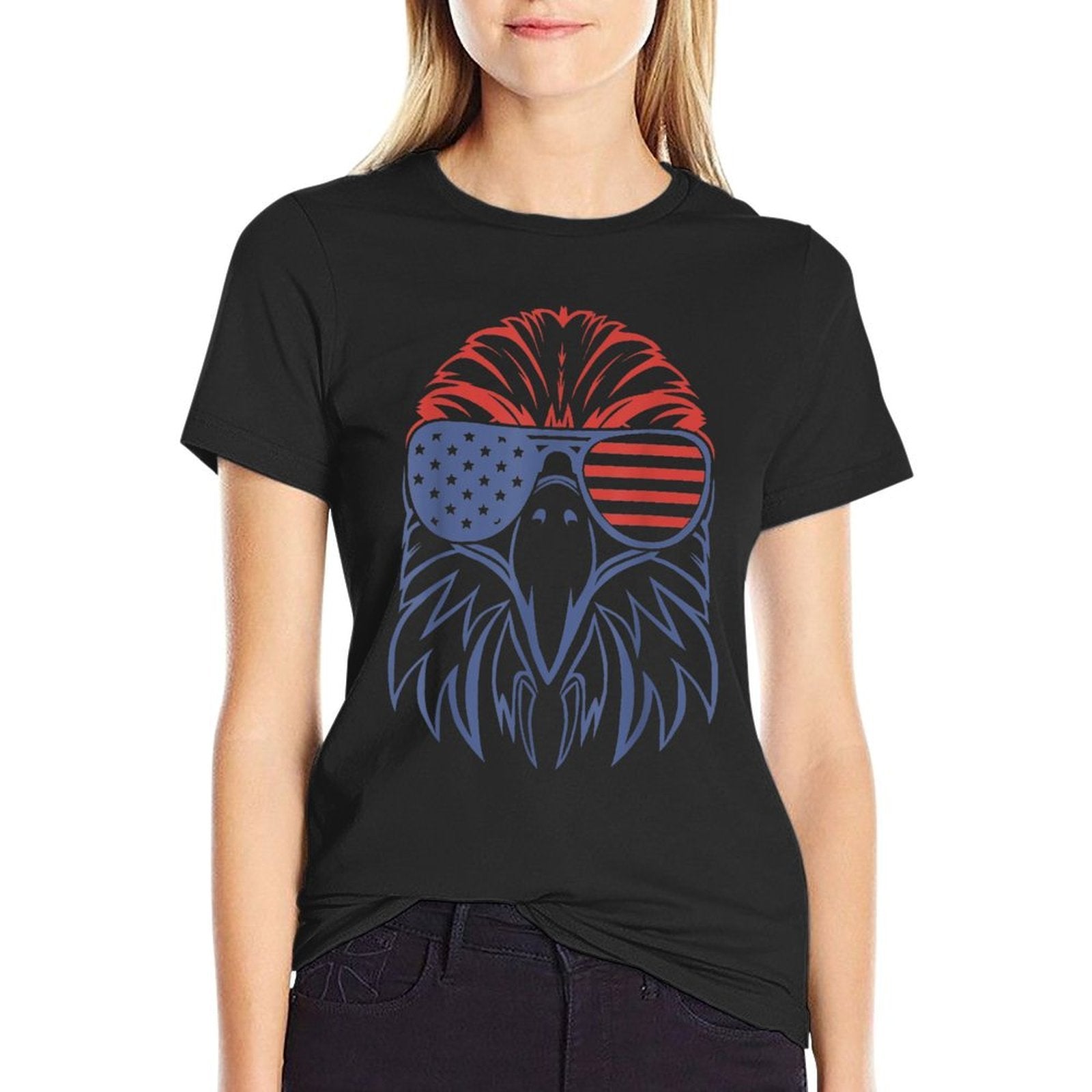 American Bald Eagle USA 4th of July Eagle USA  Stretchy T-Shirt
