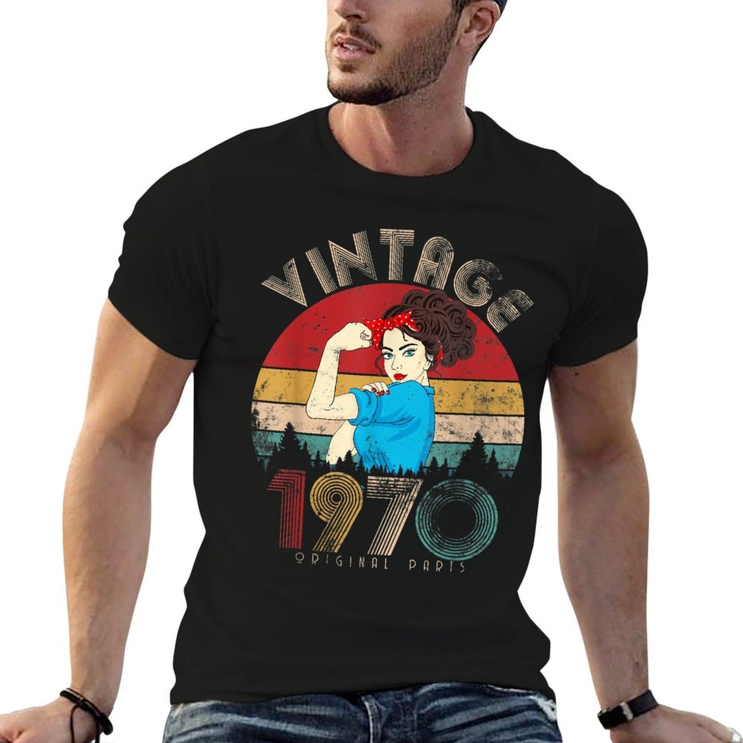 Vintage 1970 Made in 1970 50th Birthday 50 Years Old Gift Easy-care T-Shirt