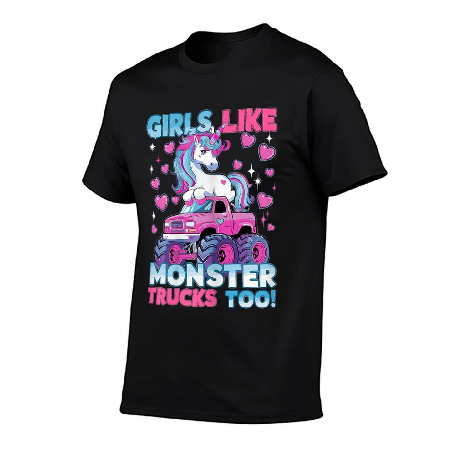Unicorn Monster Truck Girls Like Monster Trucks Too  Graphic-printed T-Shirt