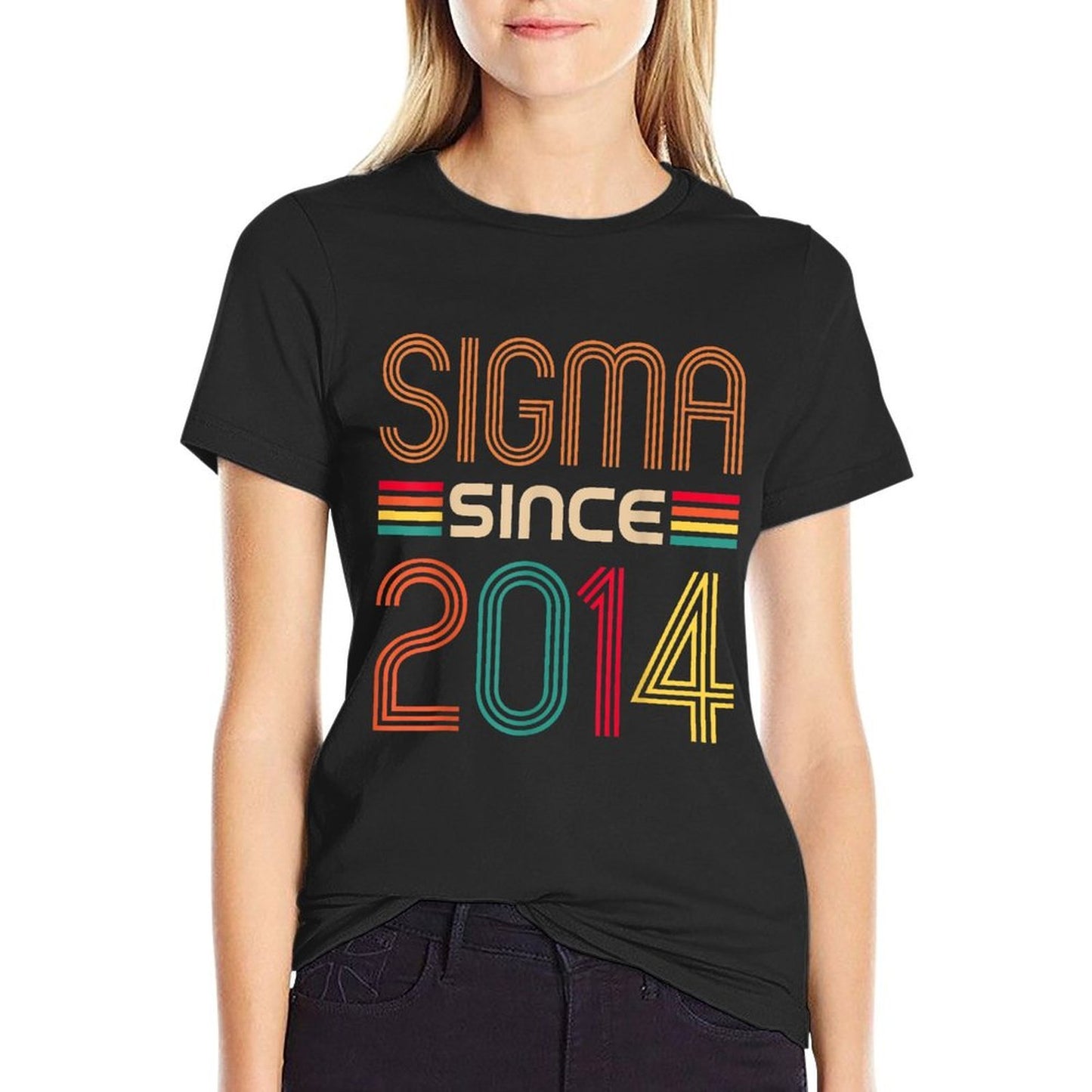 Sigma Since 2014 11th Birthday Retro Funny Slang Sigma Rizz Vintage-inspired T-Shirt
