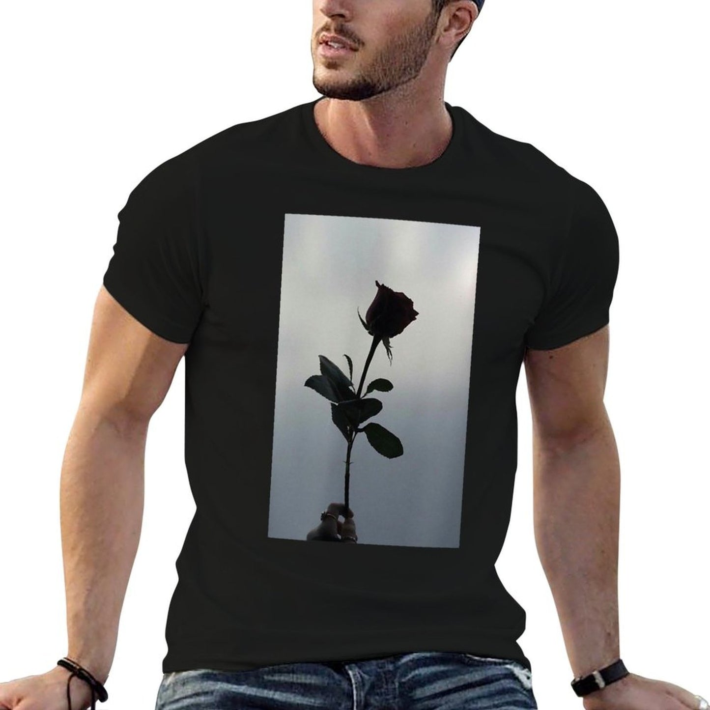 Roses Flowers Aesthetic Retro Stylish Vintage Dark Floral Graphic-printed T-Shirt