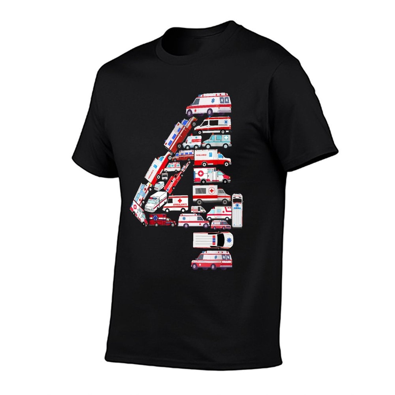 Rescue Ambulance Themed 4th Birthday Kids Boys 4 Years Old  Eco-friendly Material T-Shirt