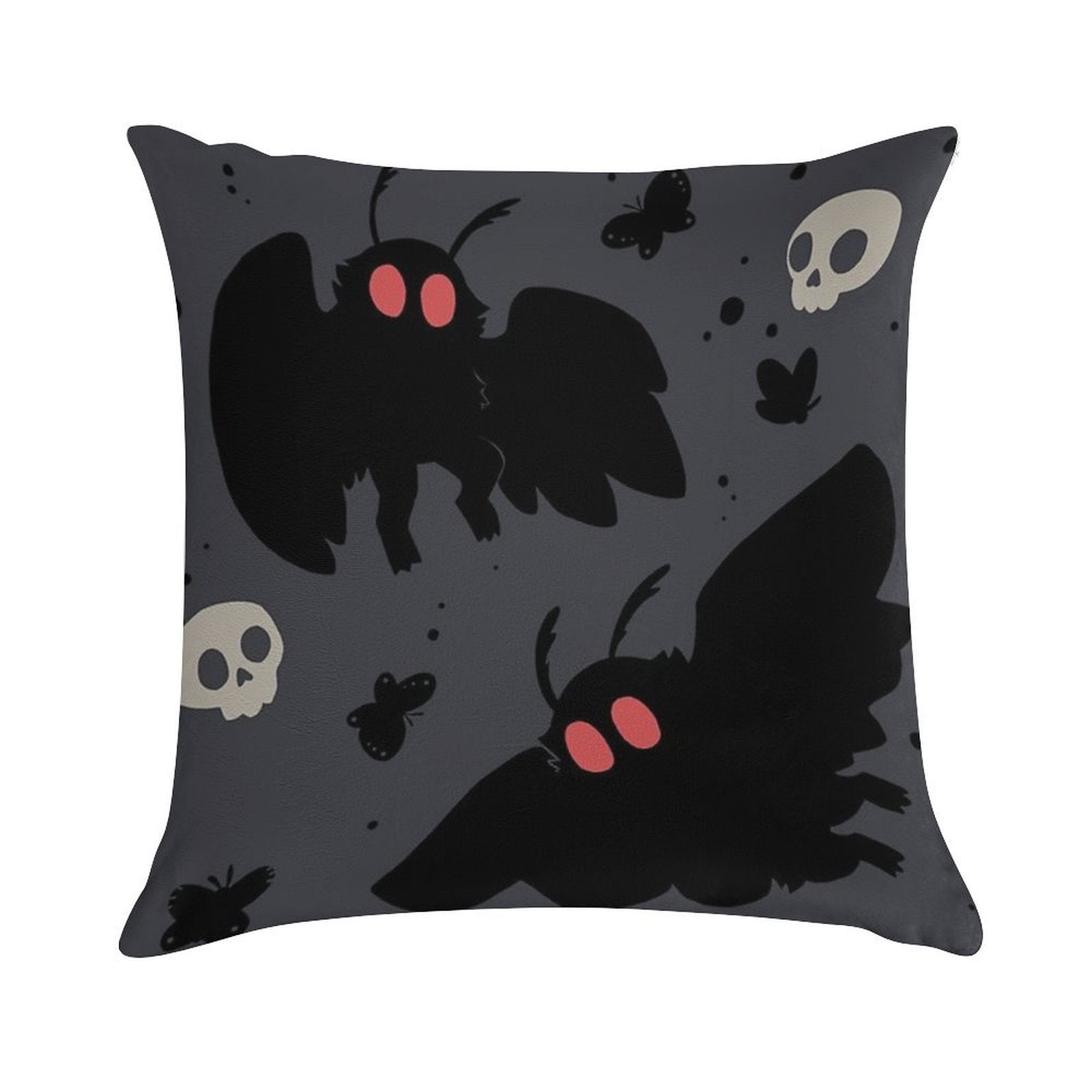 Mothman - Night Grey Soft Easy Maintenance Throw Pillow