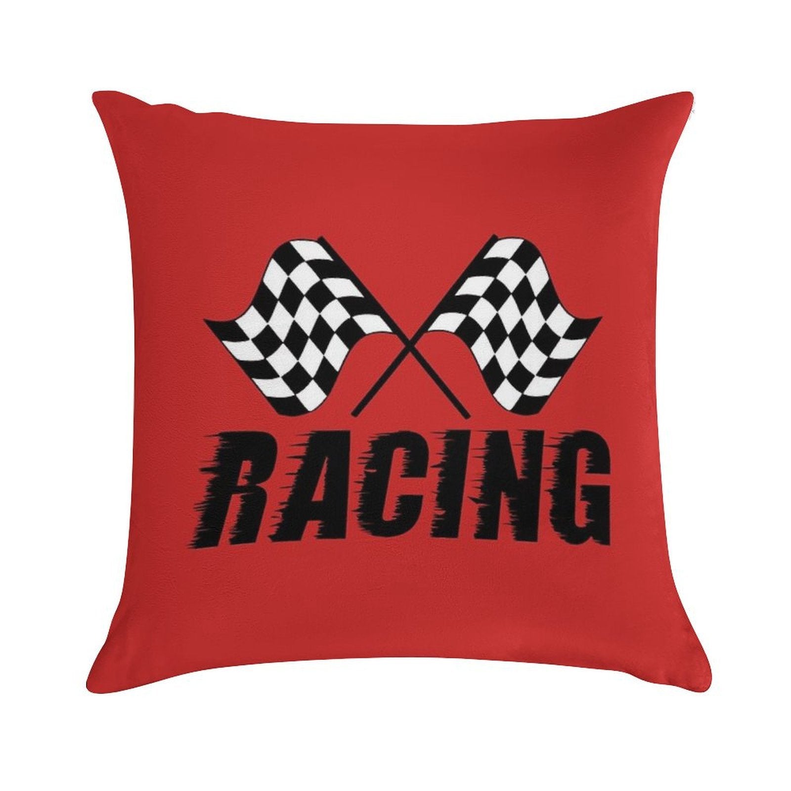 Racing Flags Checkered Flag Car Window Bumper Decal Soft Fade-Resistant Throw Pillow