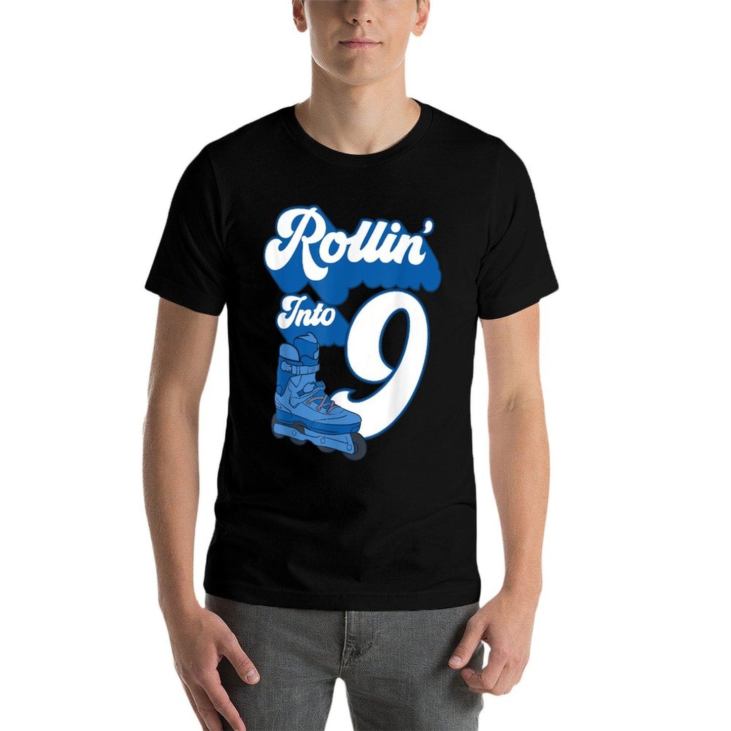 Rollin' Into 9 Roller Skating Birthday 12th Boy Kids Skate Versatile T-Shirt