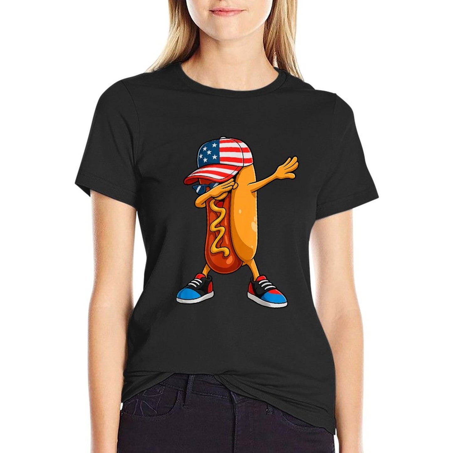 4th of July Hot Dog Funny Fourth of July Kids Boys  Vintage-inspired T-Shirt