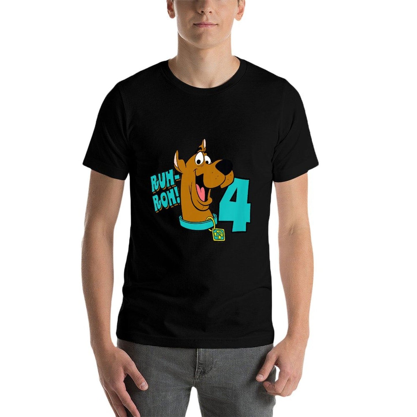 Scooby-Doo 4th Birthday Ruh-Roh! I'm 4! Wrinkle-resistant T-Shirt