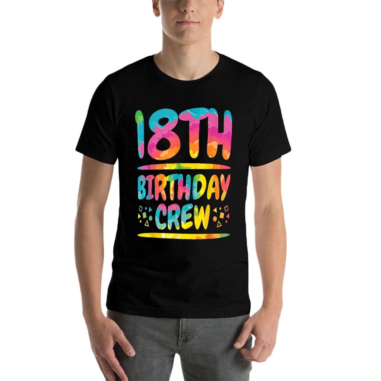 18th Birthday Crew Family, 18th Birthday Party Friends Group Stretchy T-Shirt