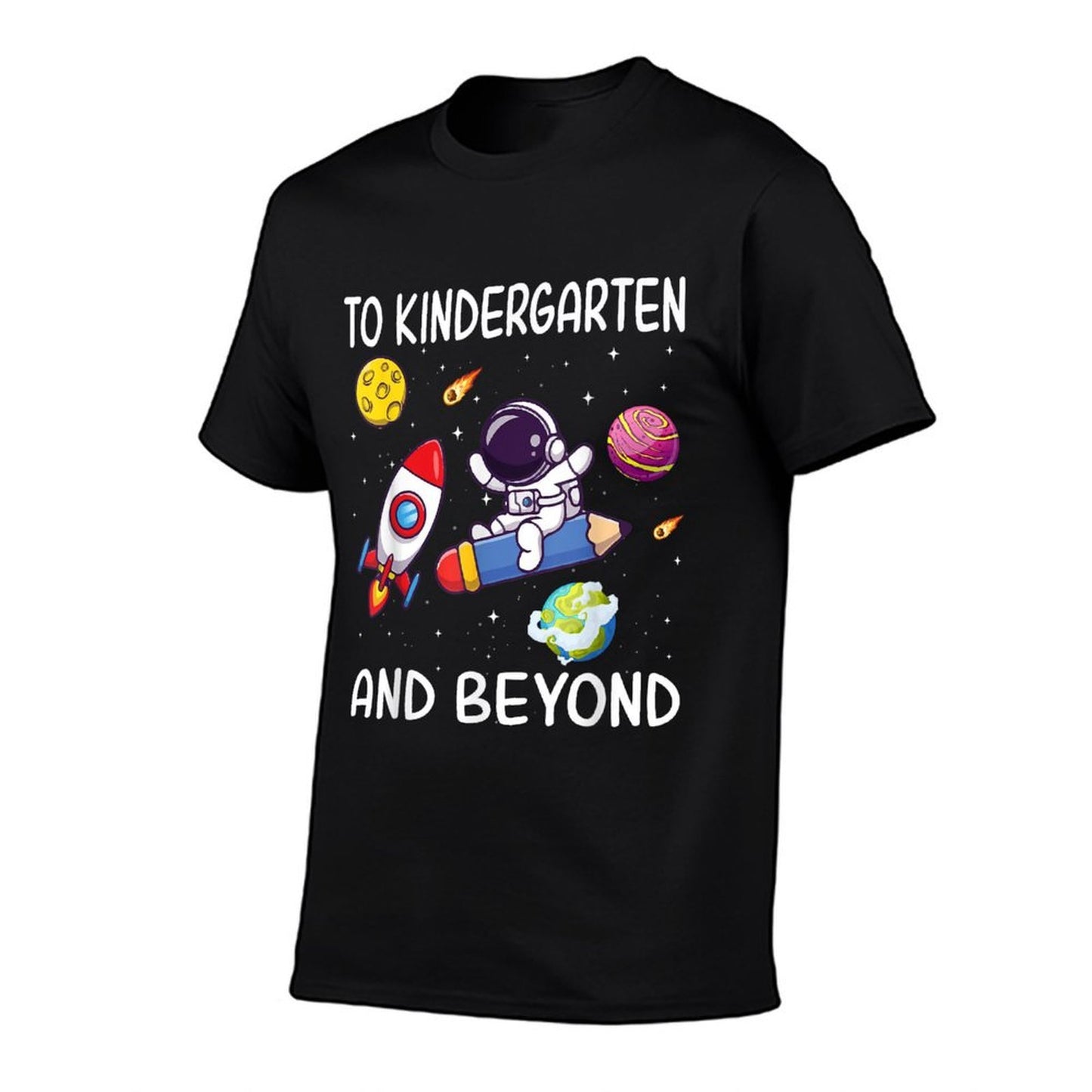 To Kindergarten And Beyond Astronaut Back To School Student Cotton T-Shirt