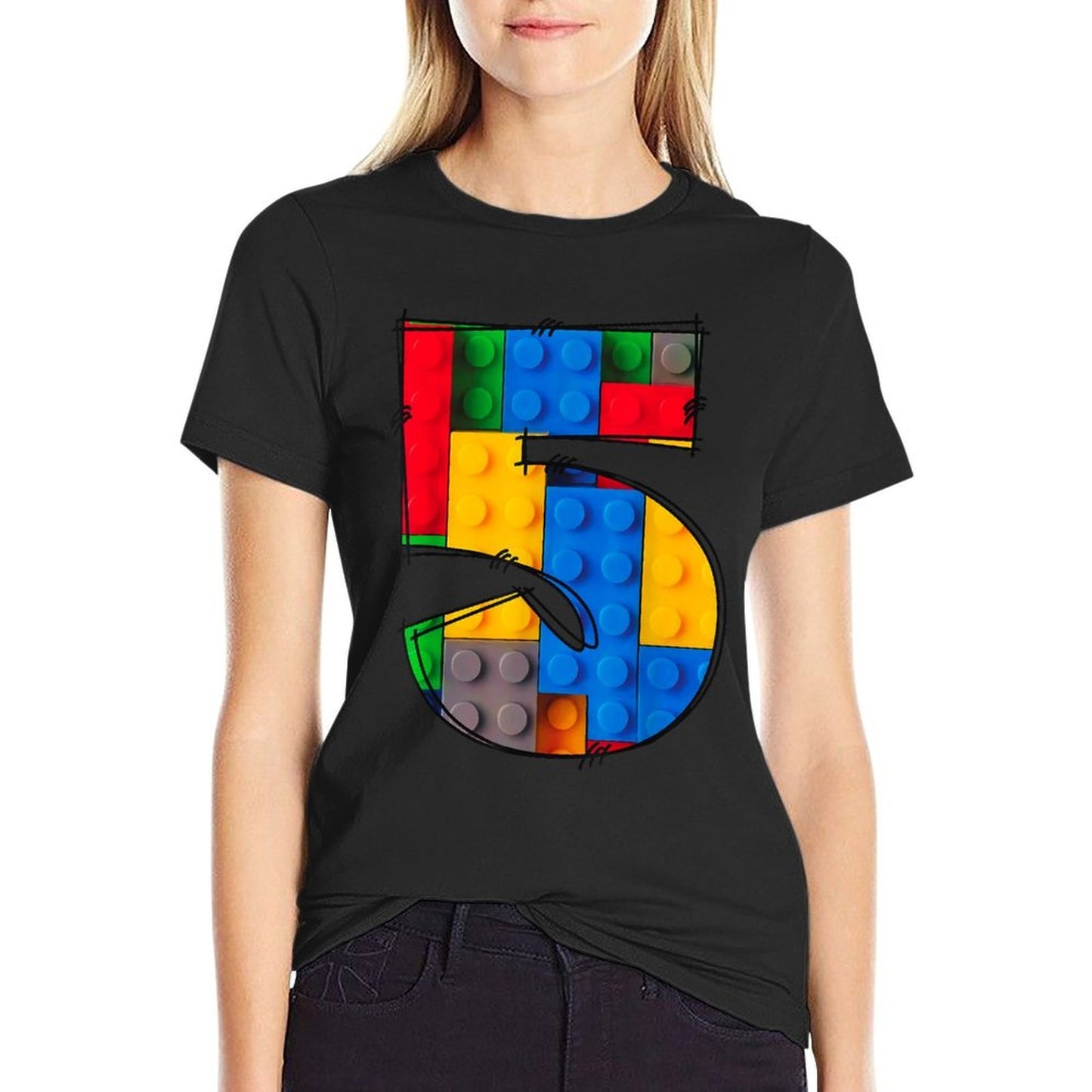 5 Year Old Blocks Building Master Builder 5th Birthday Boy  Soft T-Shirt