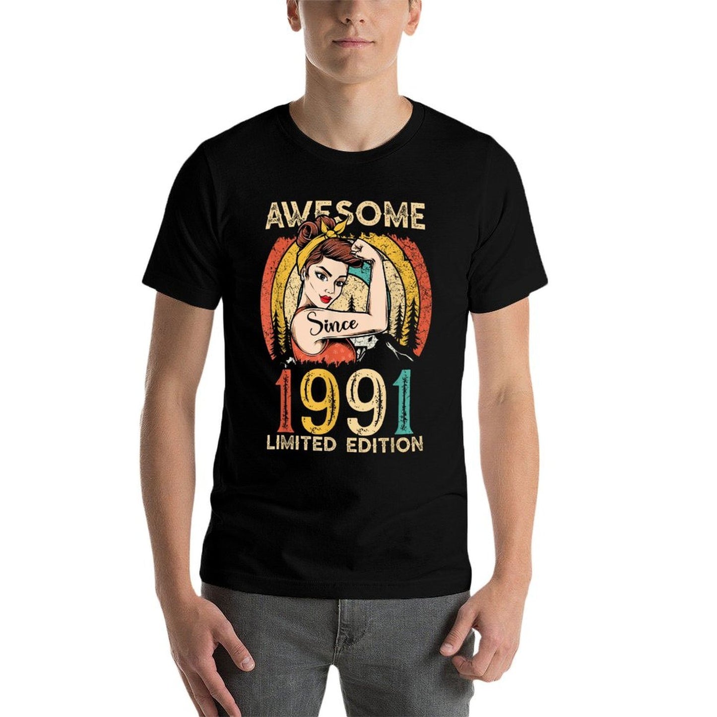 31th Birthday Shirts for Women, Vintage 1991 Limited Edition Moisture-wicking T-Shirt