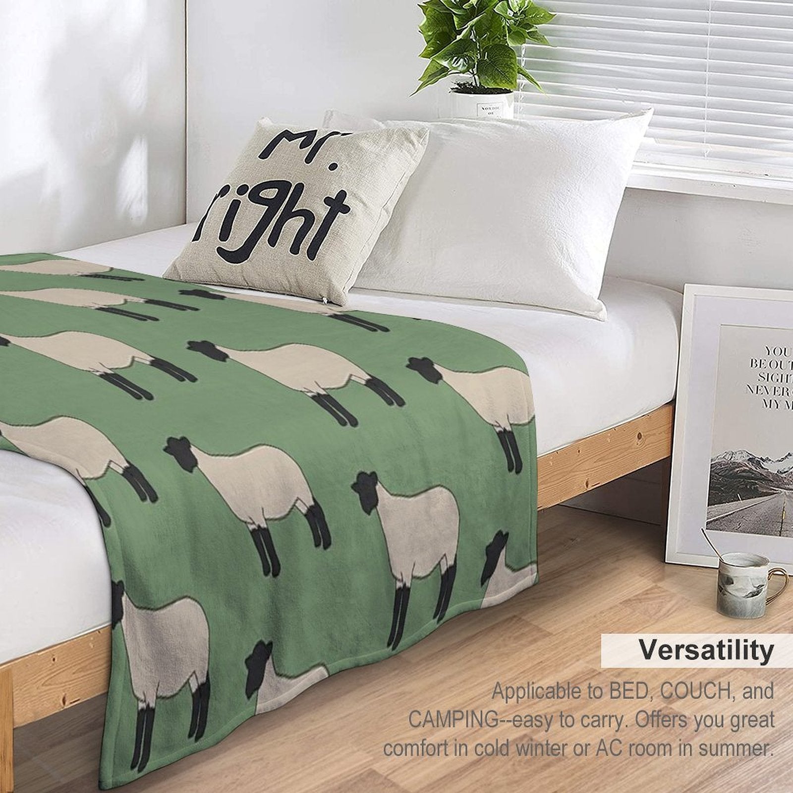 Suffolk Sheep All-season Throw Blanket