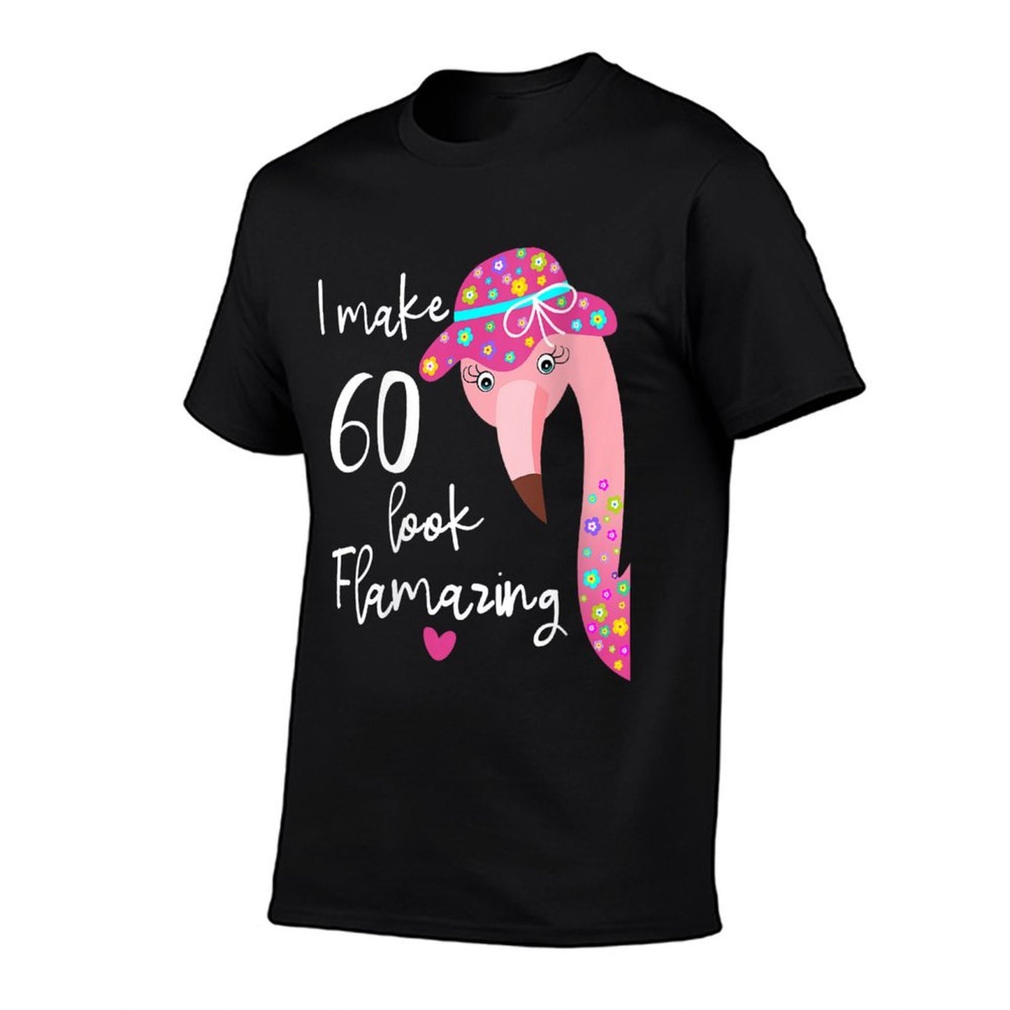 Womens Funny Flamingo 60th Birthday for 60 Years Old Sixty Trendy Pattern T-Shirt