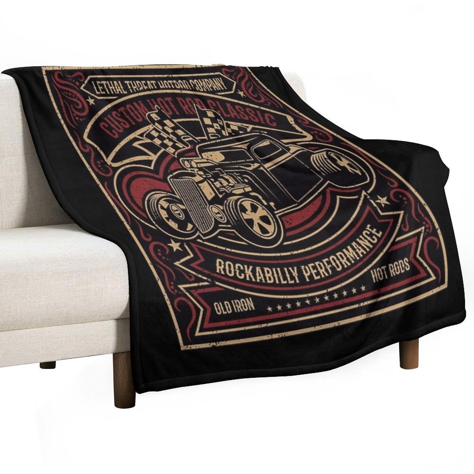 Rockabilly Hot Rod Classic Comfort Throw Blanket