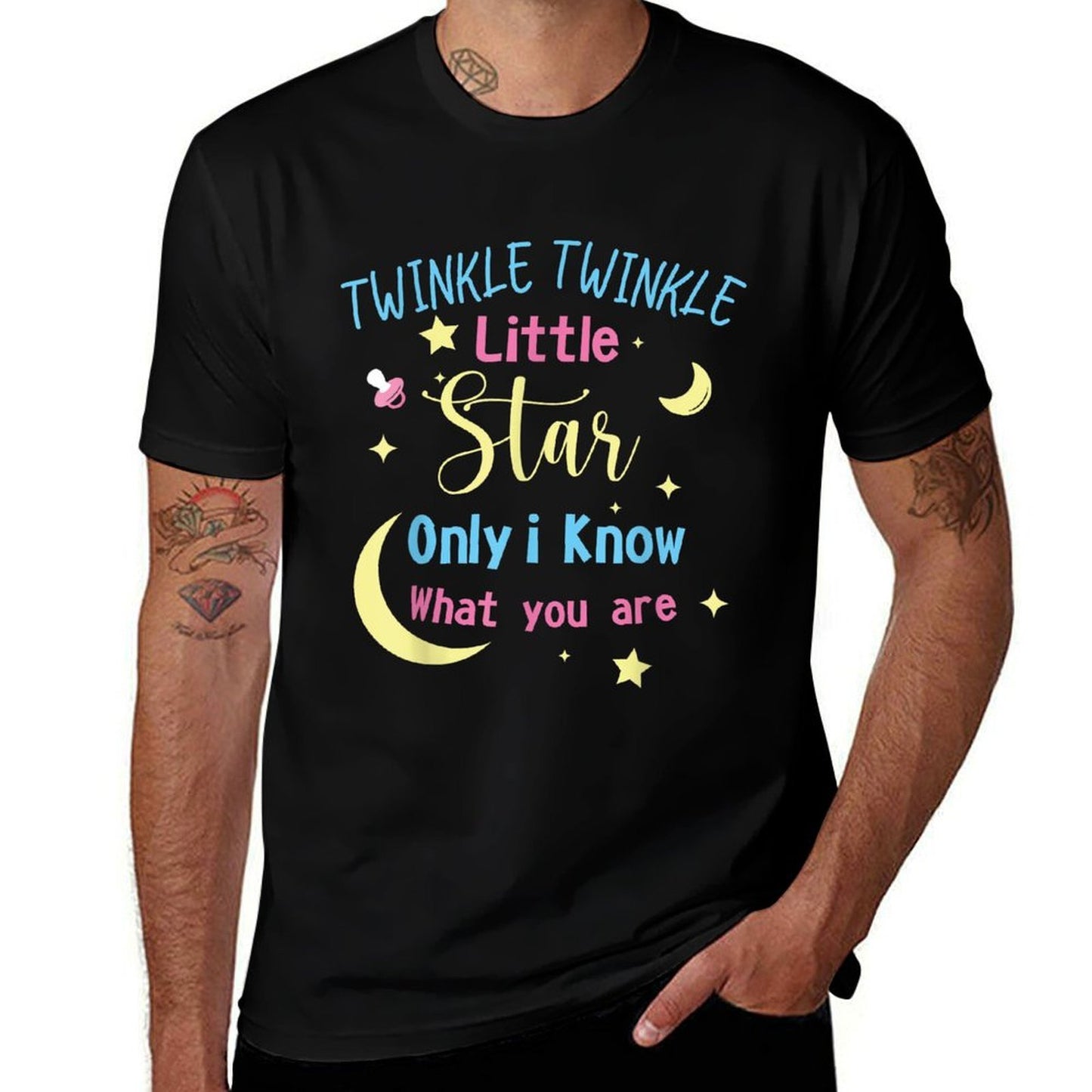 Twinkle Twinkle Little Star Only I Know What You Are Funny G Heathered Texture T-Shirt