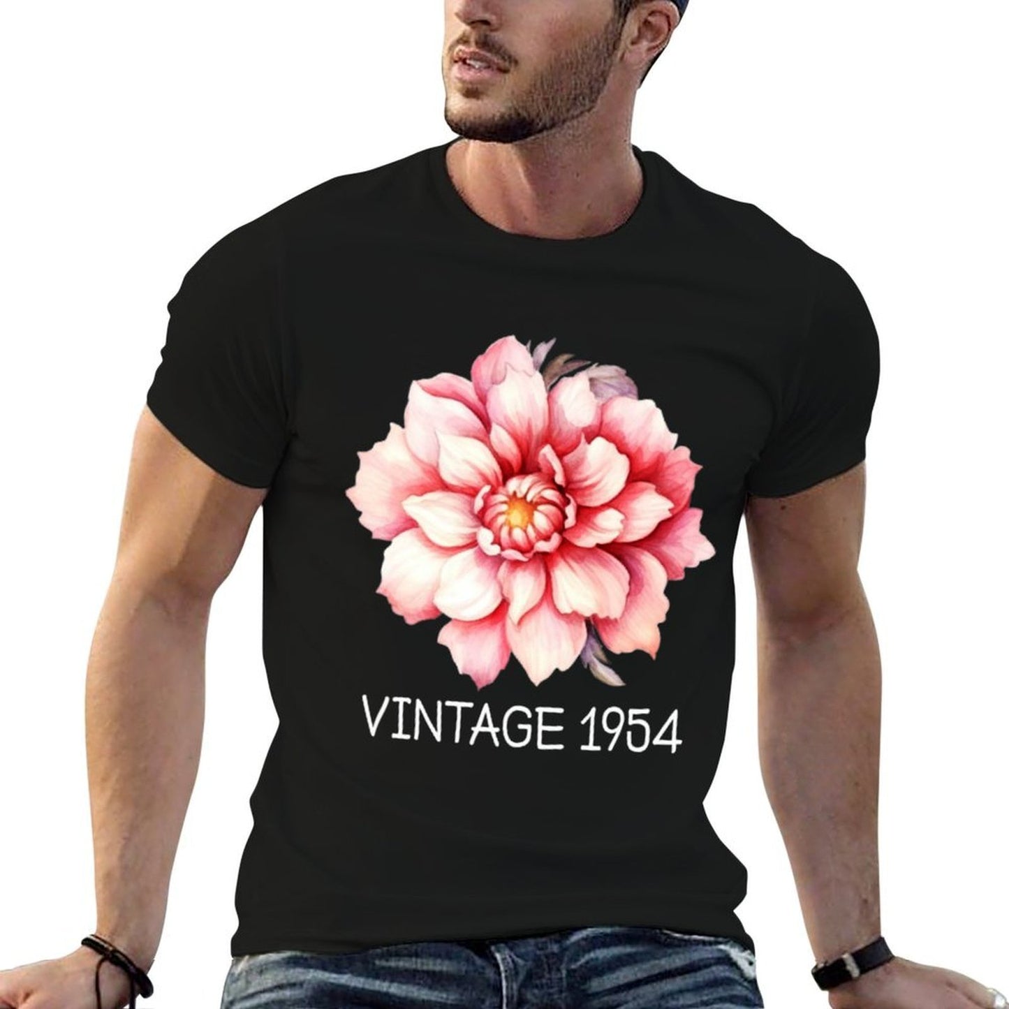 Vintage 1954 Classic Cherry Blossom Flower Art 70th Birthday Quick-drying T-Shirt