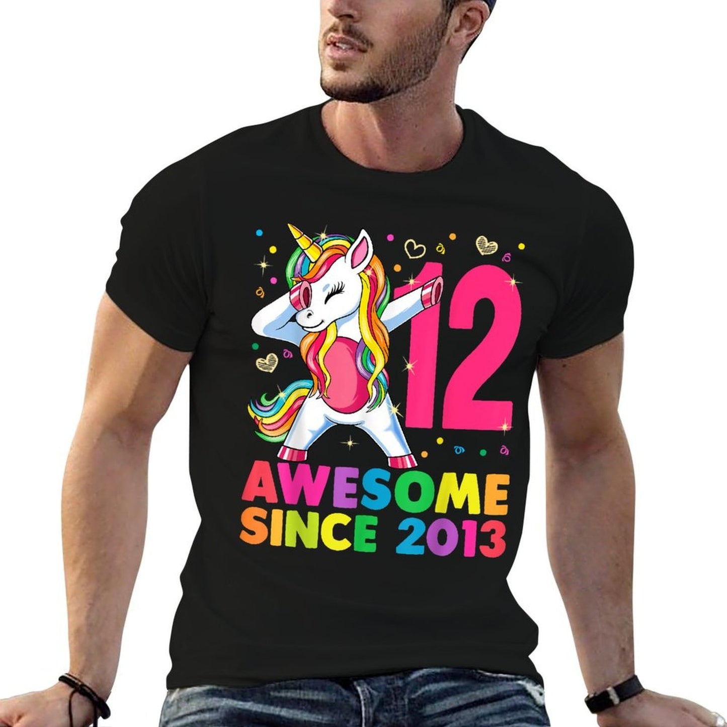 12 Years Old Unicorn Dabbing 12th Birthday Girl Gift Party Comfortable T-Shirt