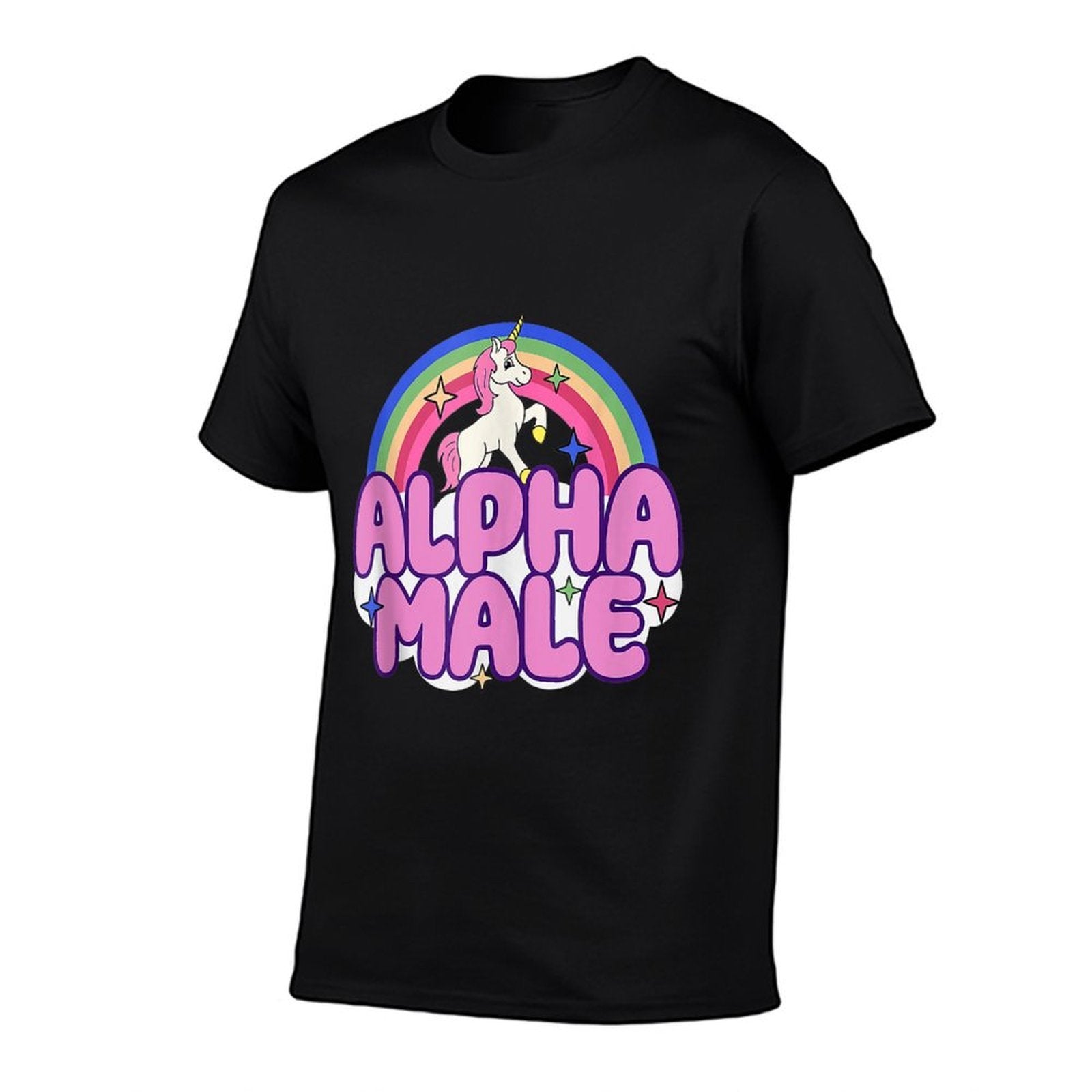 Alpha Male Unicorn Funny Sarcastic Ironic Weird Y2K Humor  Breathable T-Shirt