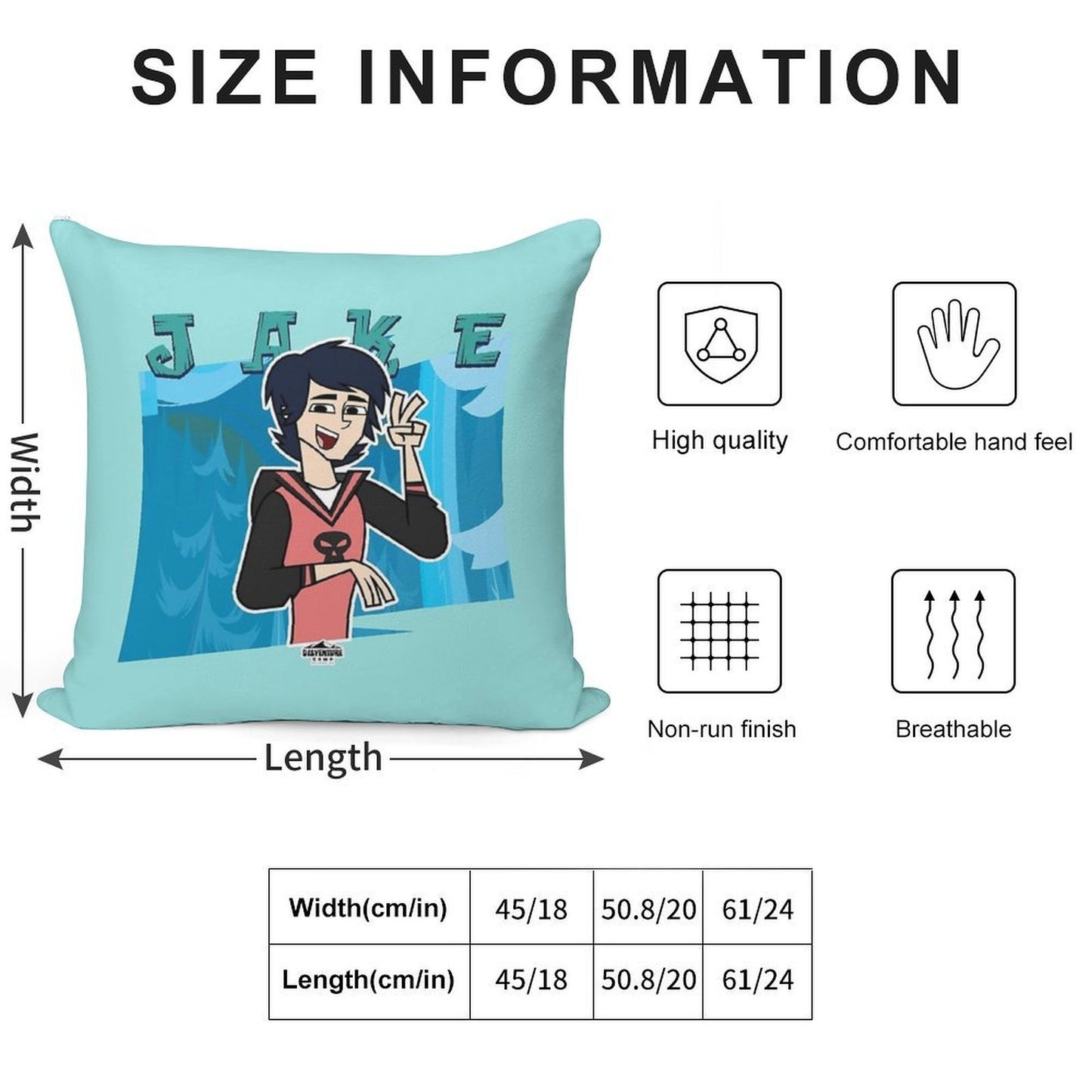 Adventure Camp - Jake Soft Anti-Pilling Throw Pillow
