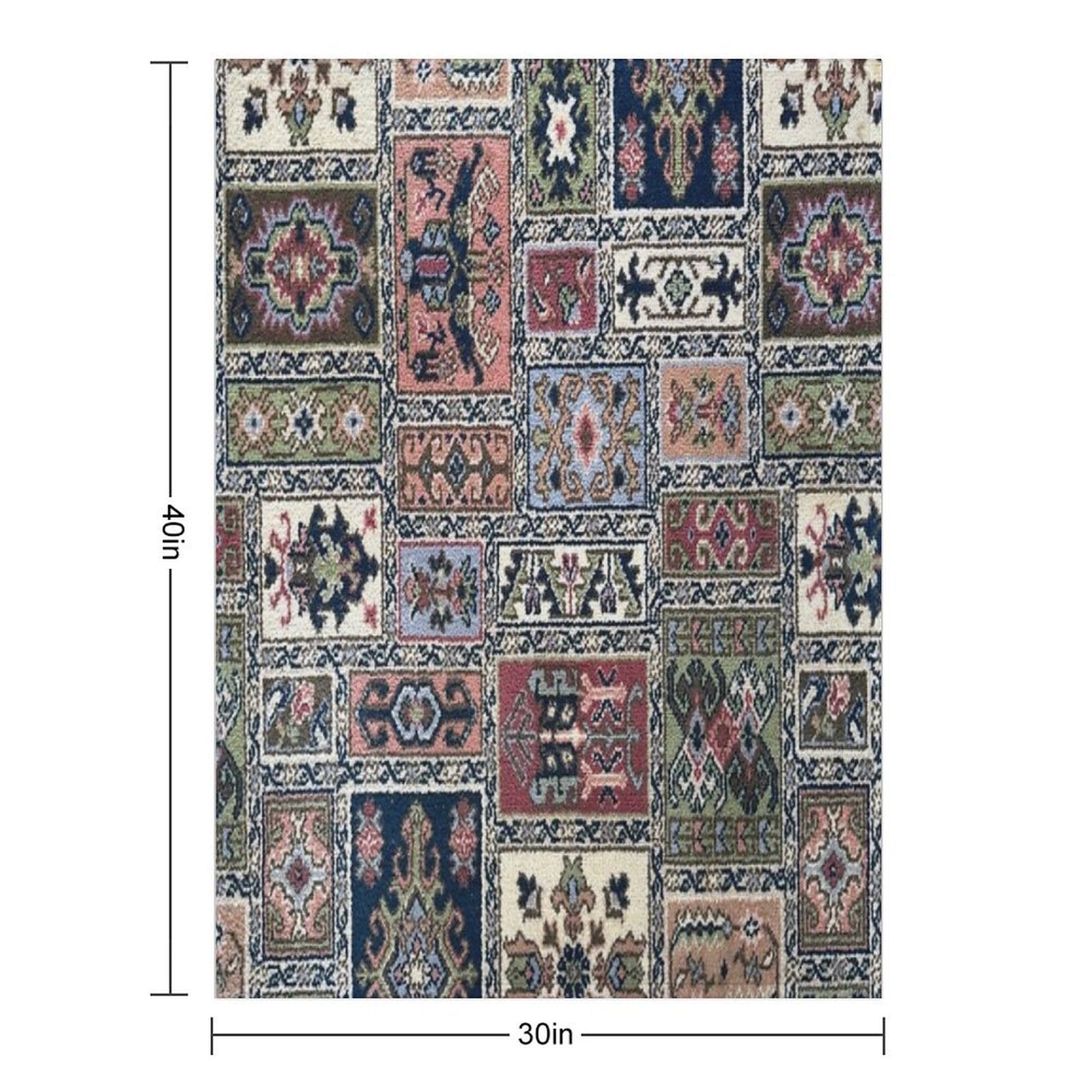 Vintage Capet Style That Massively in Fashion Once Again Easy Care Throw Blanket