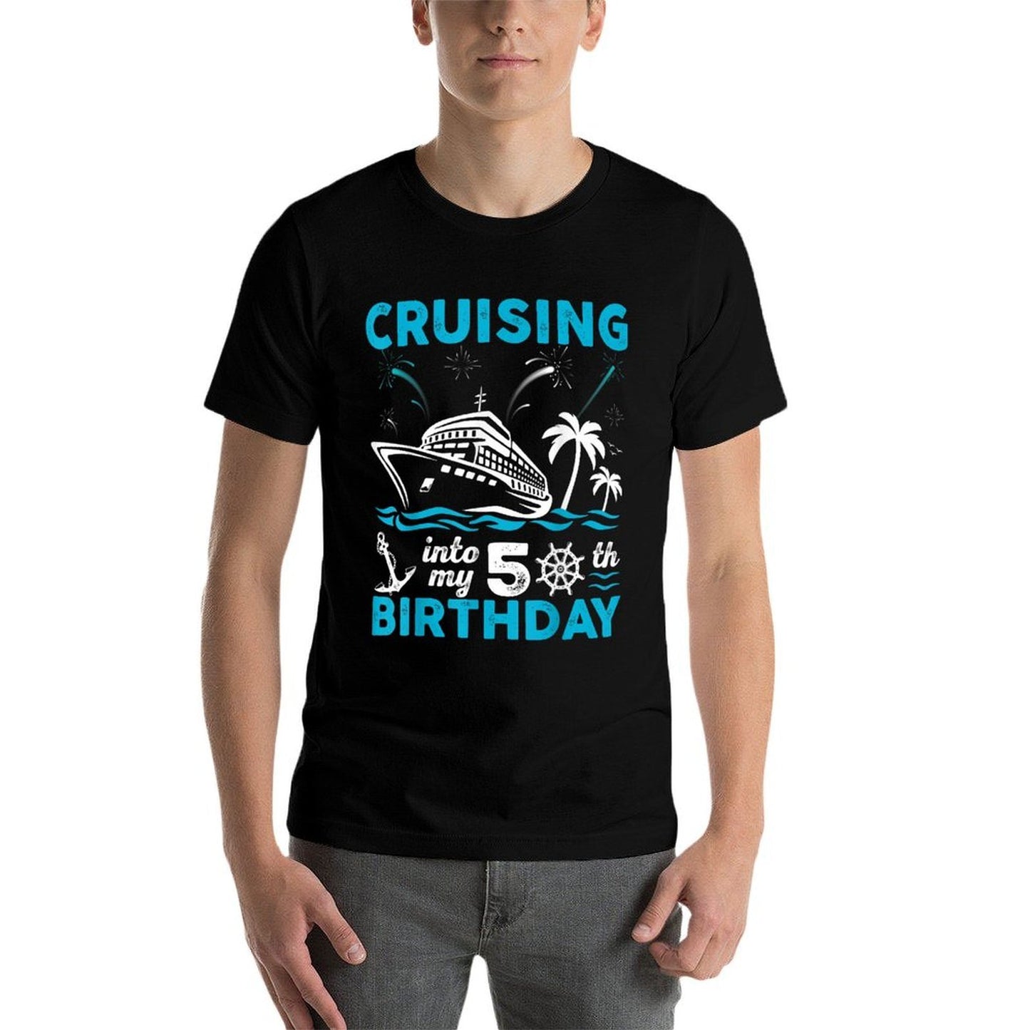 50 Year Old Birthday Cruising Into My 50th Birthday Cruise  Soft T-Shirt