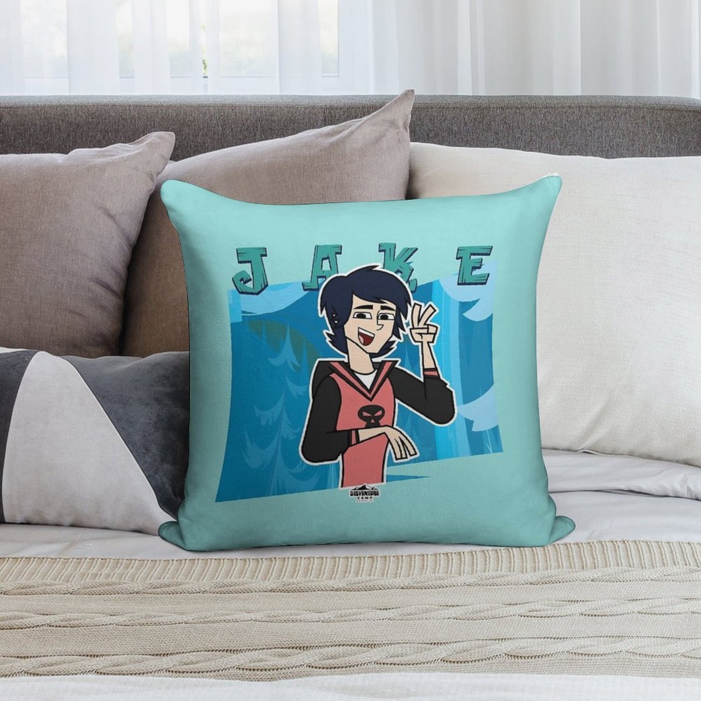 Adventure Camp - Jake Soft Anti-Pilling Throw Pillow
