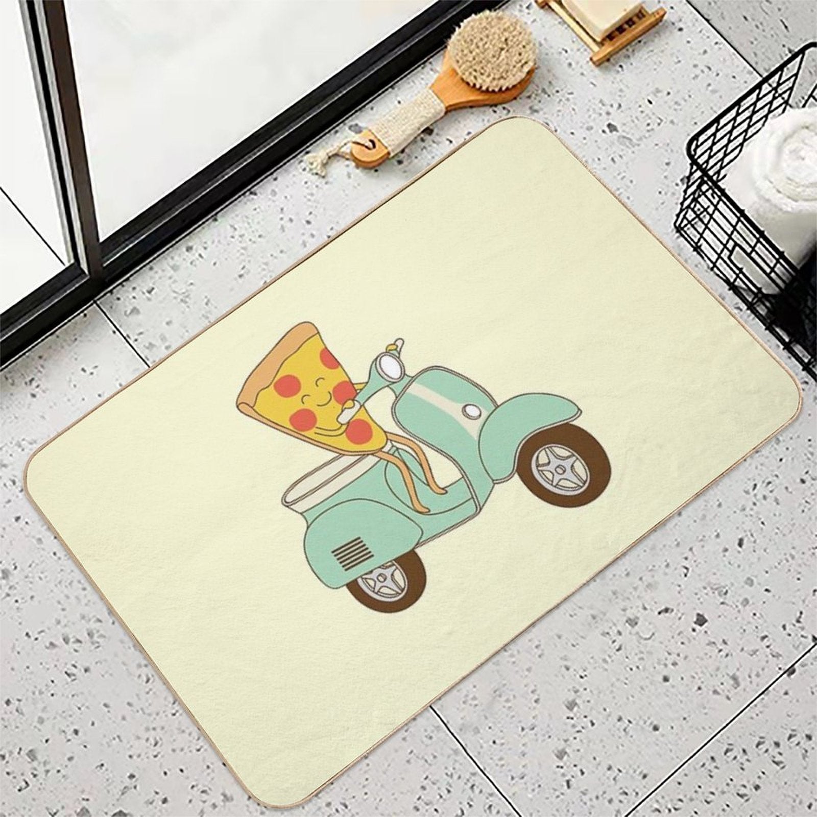 Pizza Delivery  Rapid-Drying Bath Mat