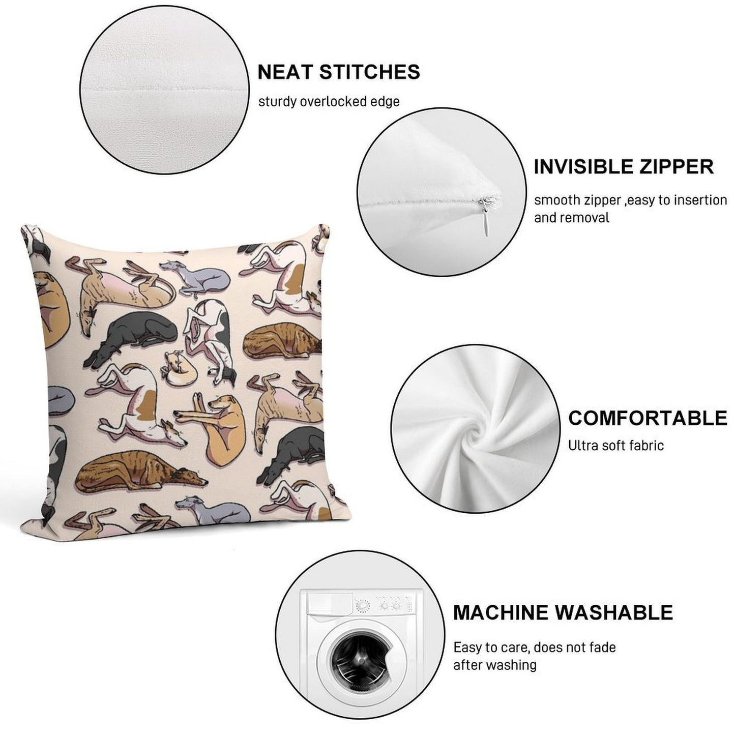 Sleeping Hounds Soft Bedroom Essential Throw Pillow