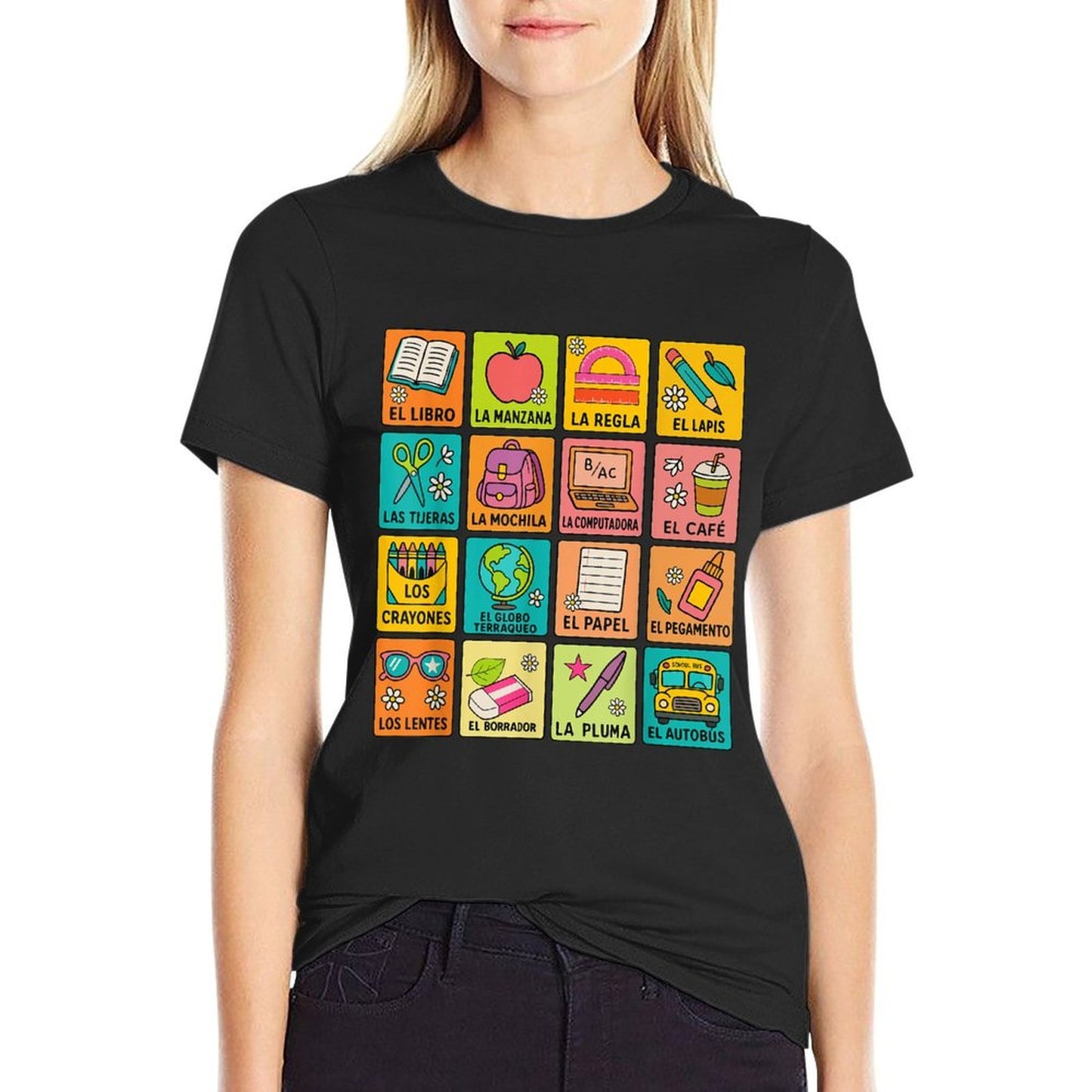 Spanish Vocabulary Back to School Maestra Bilingual Teacher Classic T-Shirt