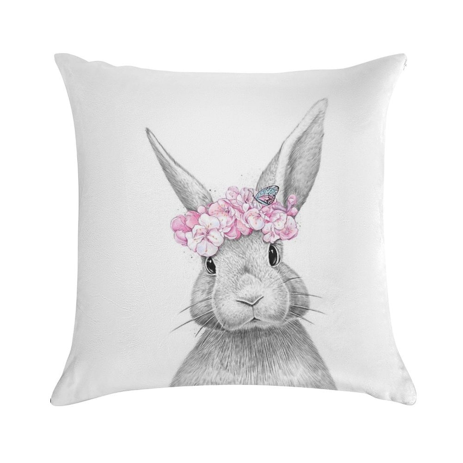 Spring Bunny Soft Luxury Feel Throw Pillow